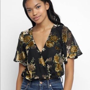 WORN ONCE! ASTR Eliza Bodysuit Burnout Ruffle